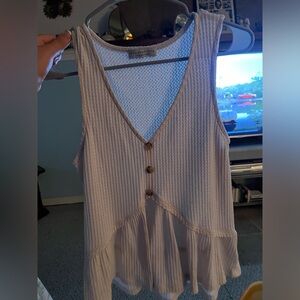 Waffle knit tank